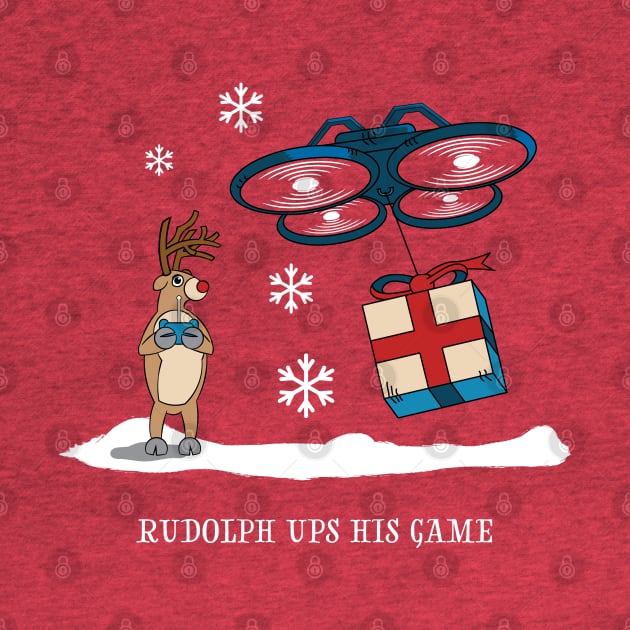 Rudolph Reindeer Christmas Drone Delivery by atomguy